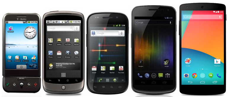 Evolution-Google-Smartphone Nexus 5 Nexus s Nexus nexus一个历史