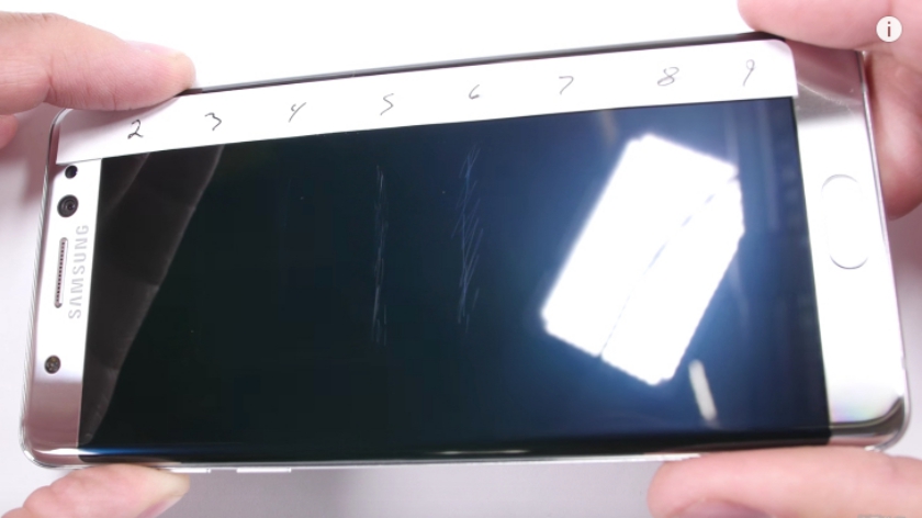 Galaxy Note 7 -Gorilla Glass 5刮擦测试1
