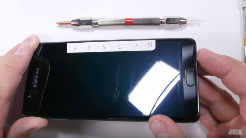 三星Galaxy Note 7刮擦测试校正视频