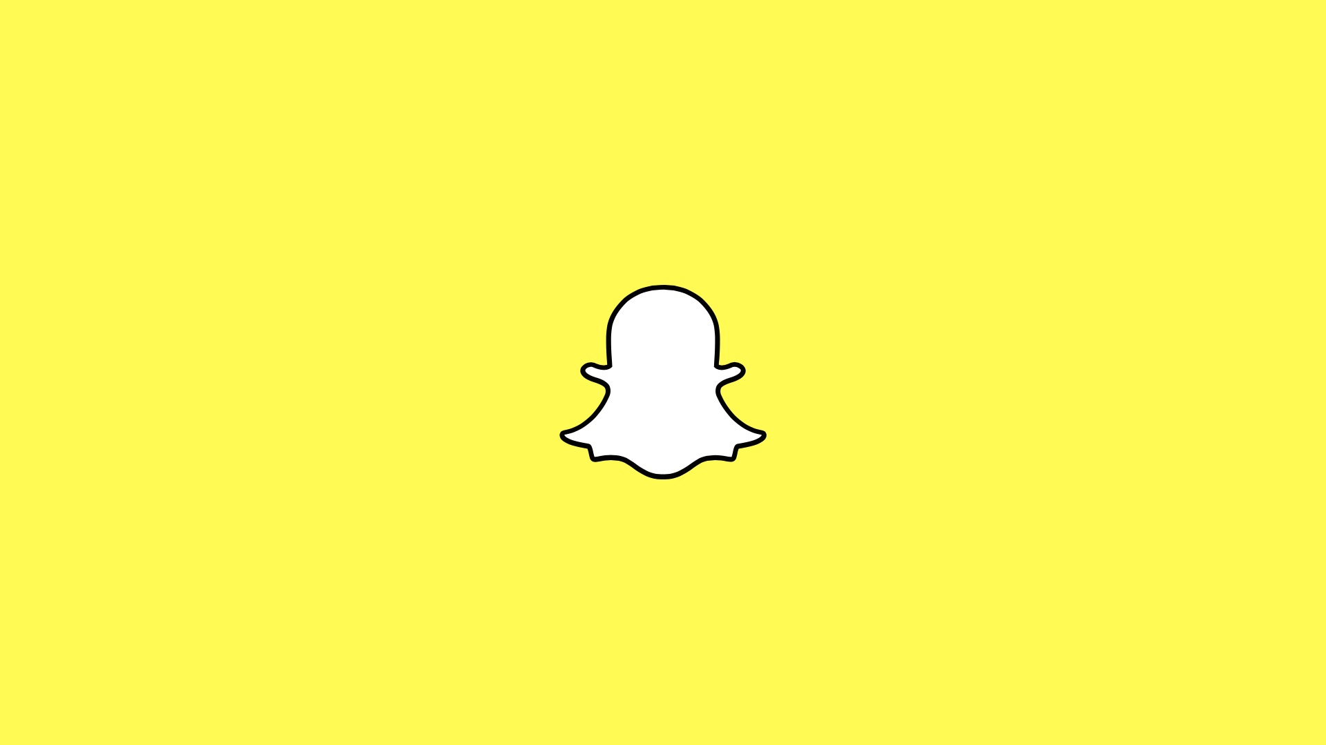 Snapchat更新 - 黄色背景上的Snapchat徽标