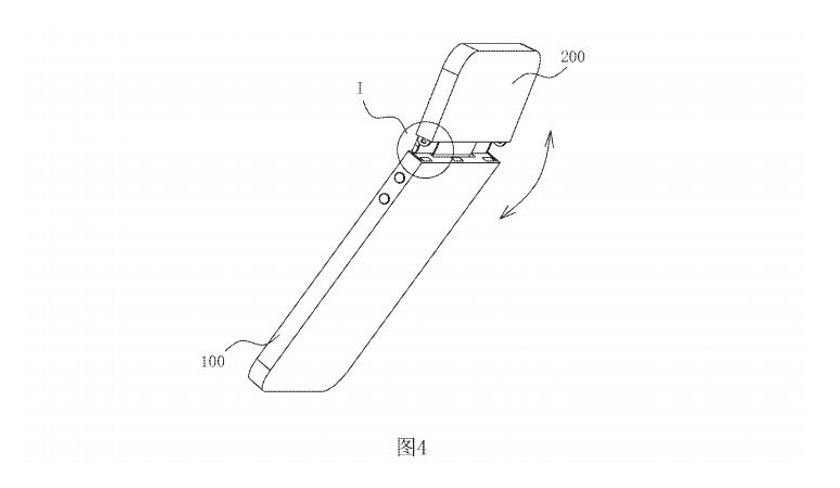 在Oppo专利中看到的潜在折叠手机设计。