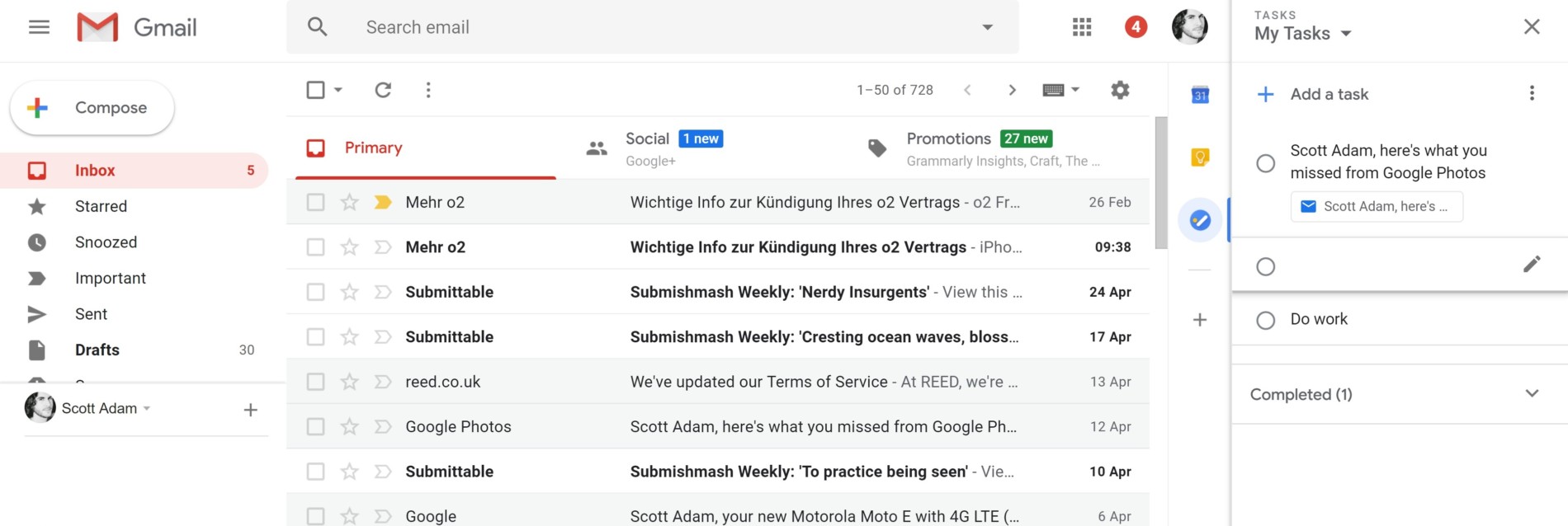 Google Gmail任务接口 - 新的Gmail