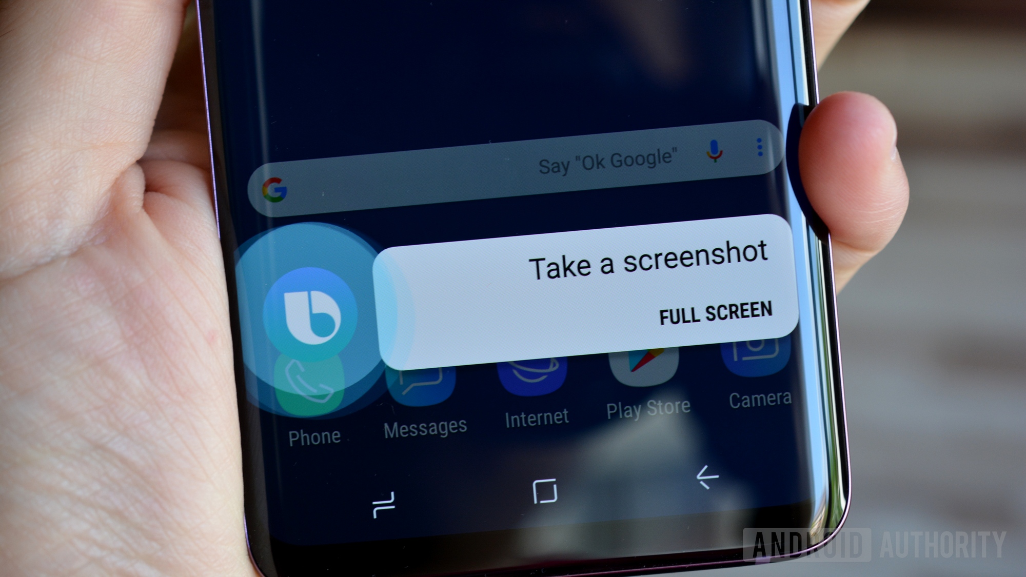 如何使用bixby拍摄屏幕截图Galaxy S9 Plus