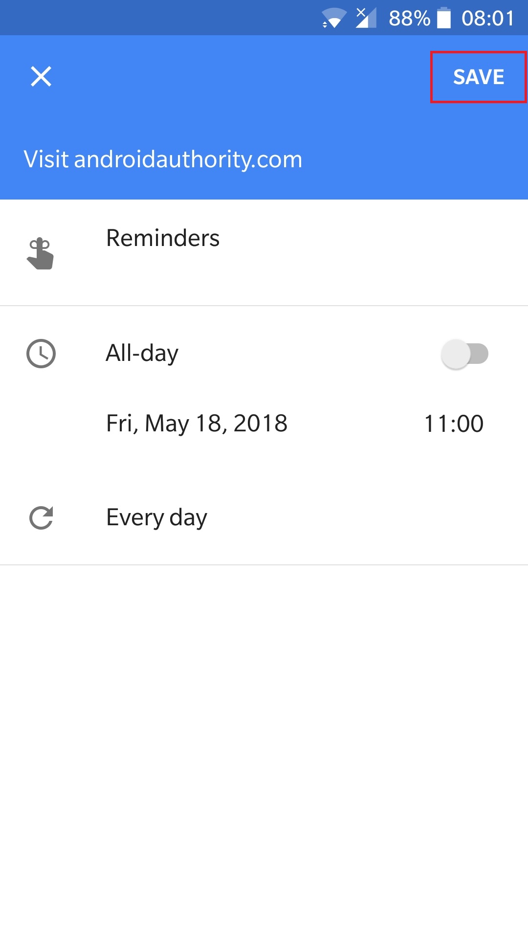 在Google日历Android设备中创建提醒bob体育提现