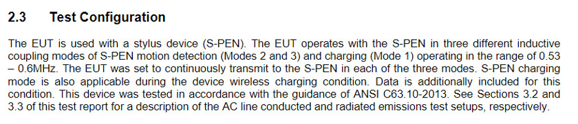 Galaxy Note 9 FCC备案的摘录。