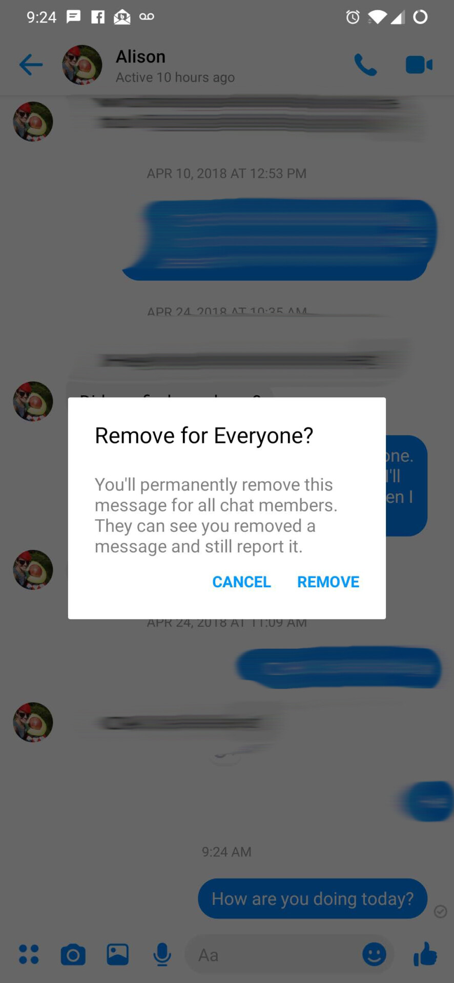 一个屏幕截图，描述了如何使用新的Facebook Messenger无名功能。
