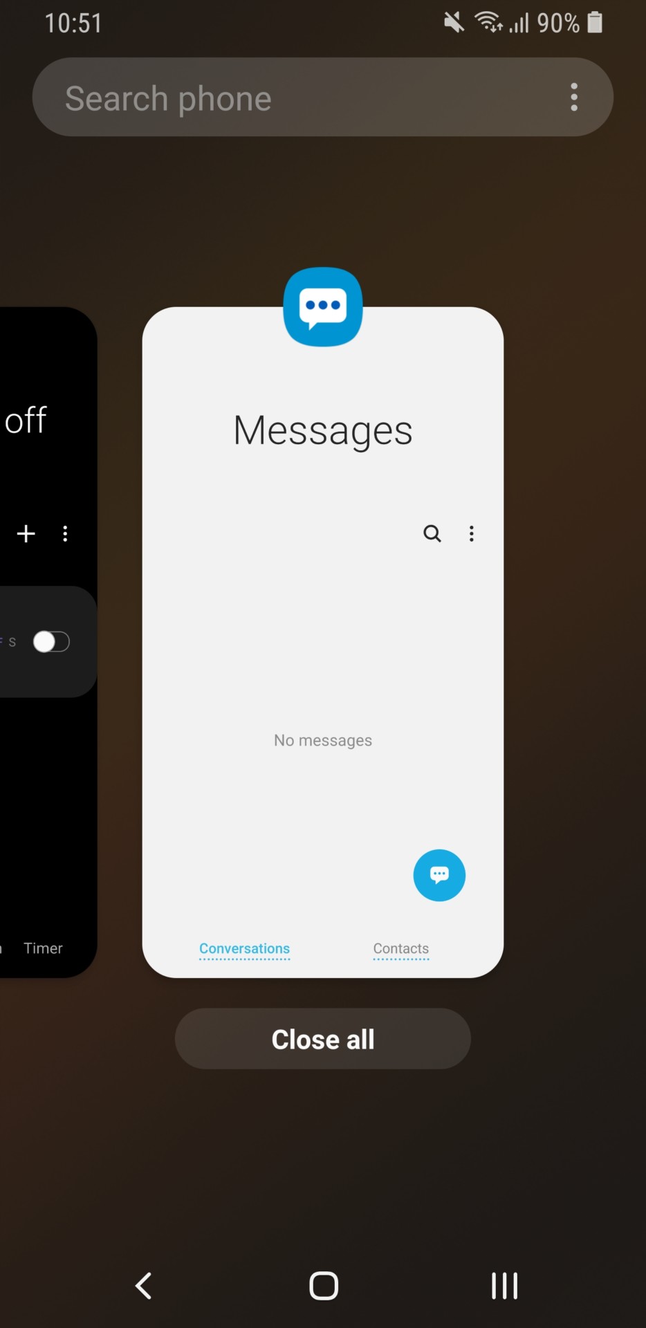 三星Galaxy S9 One UI评论最近的应用程序App SwitchR