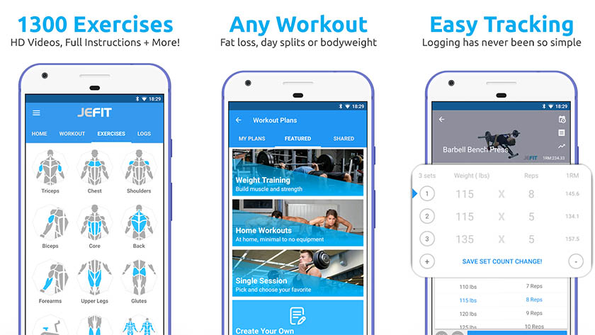 JEFIT锻炼跟踪器 - 最佳健身应用和适用于Android的最佳举重应用程序bob体育提现