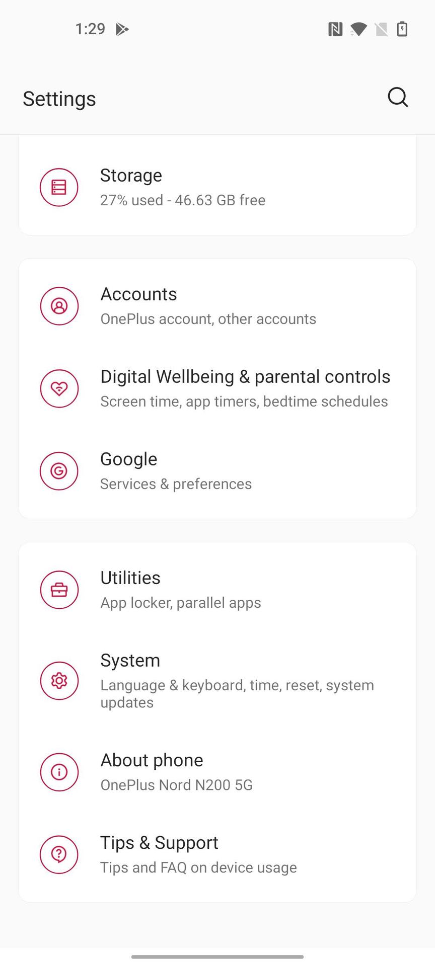 OnePlus应用程序储物柜1