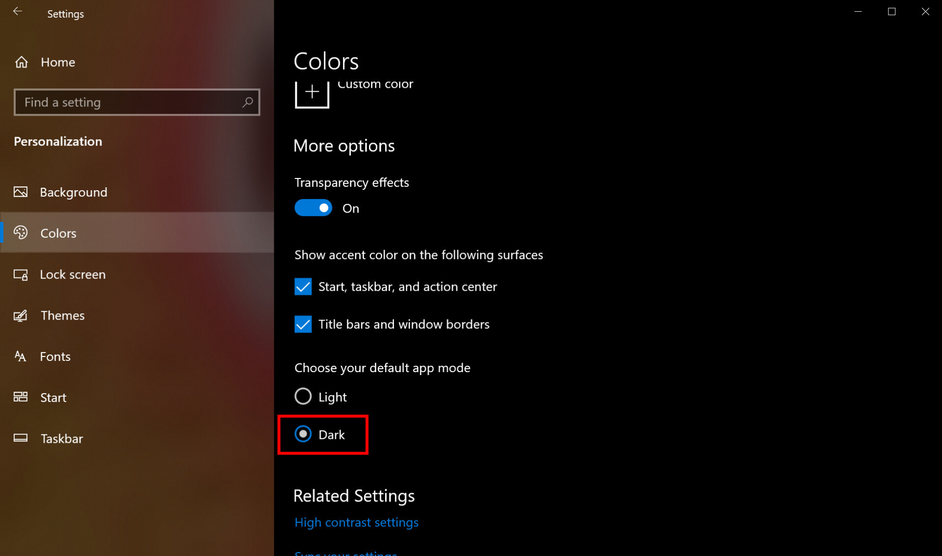 Windows 10颜色设置 - 如何在Windows 10中启用深色模式