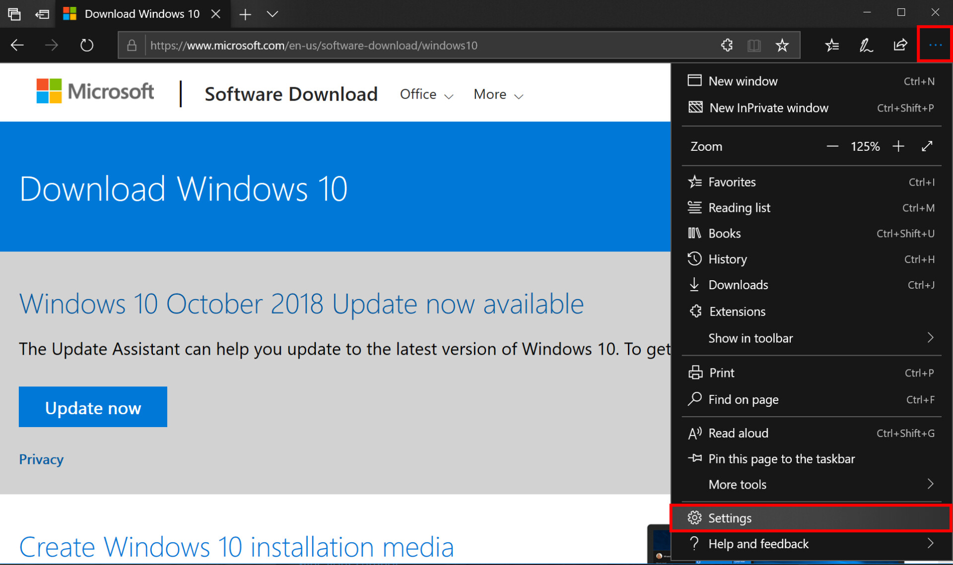Microsoft Edge浏览器设置 - 如何在Windows 10中启用黑暗模式