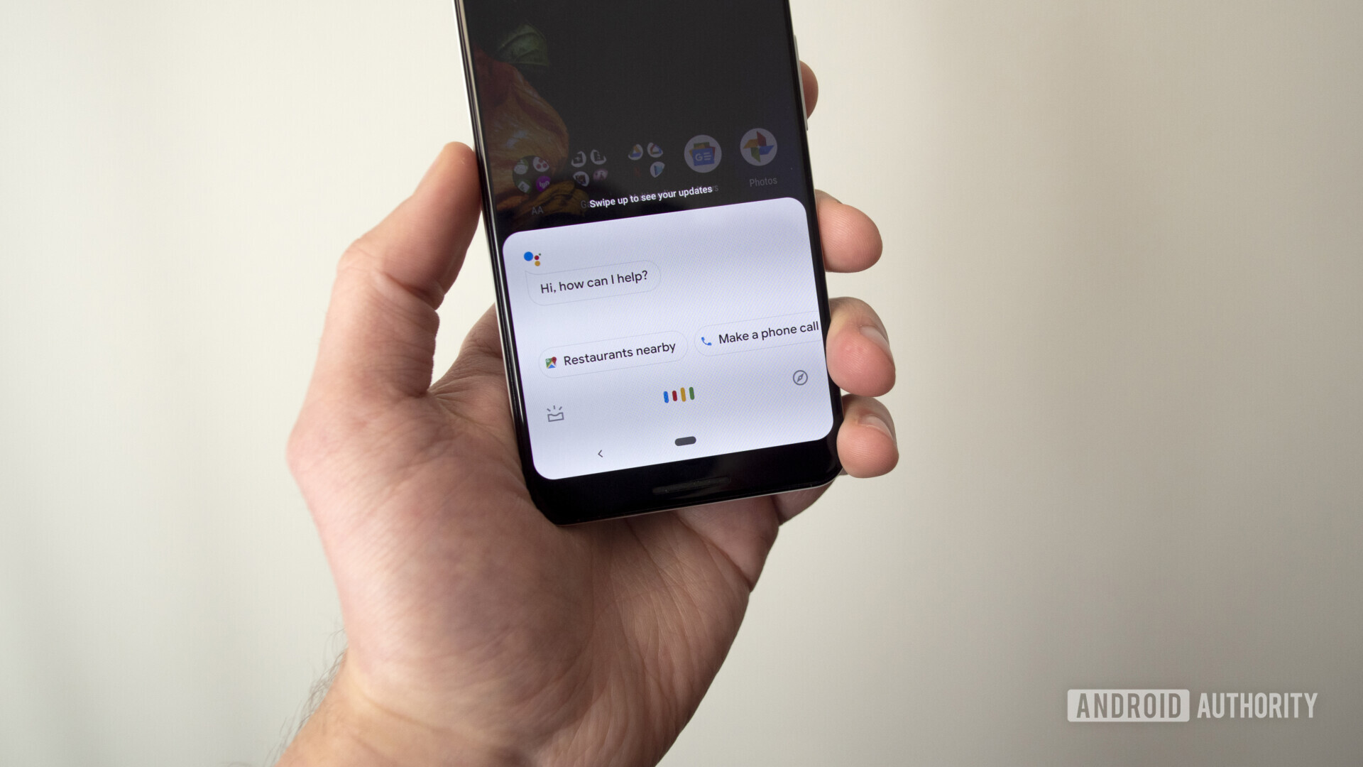 Google Pixel 3在手中谷歌助理声音