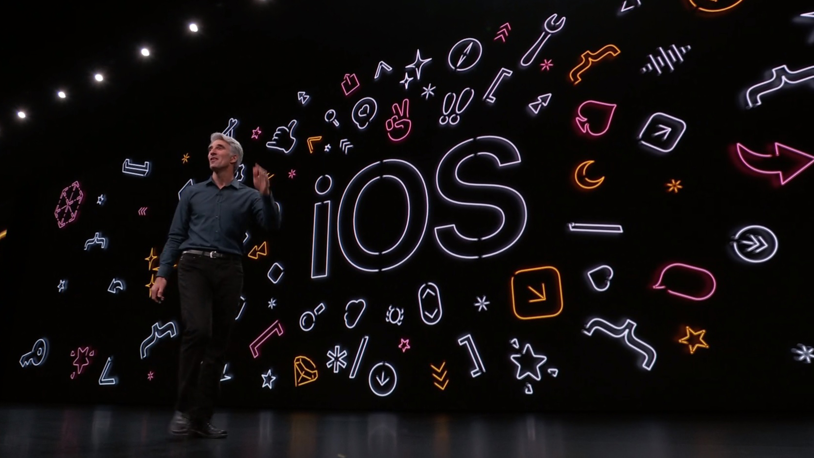 Apple WWDC 2019 IOS屏幕显示。