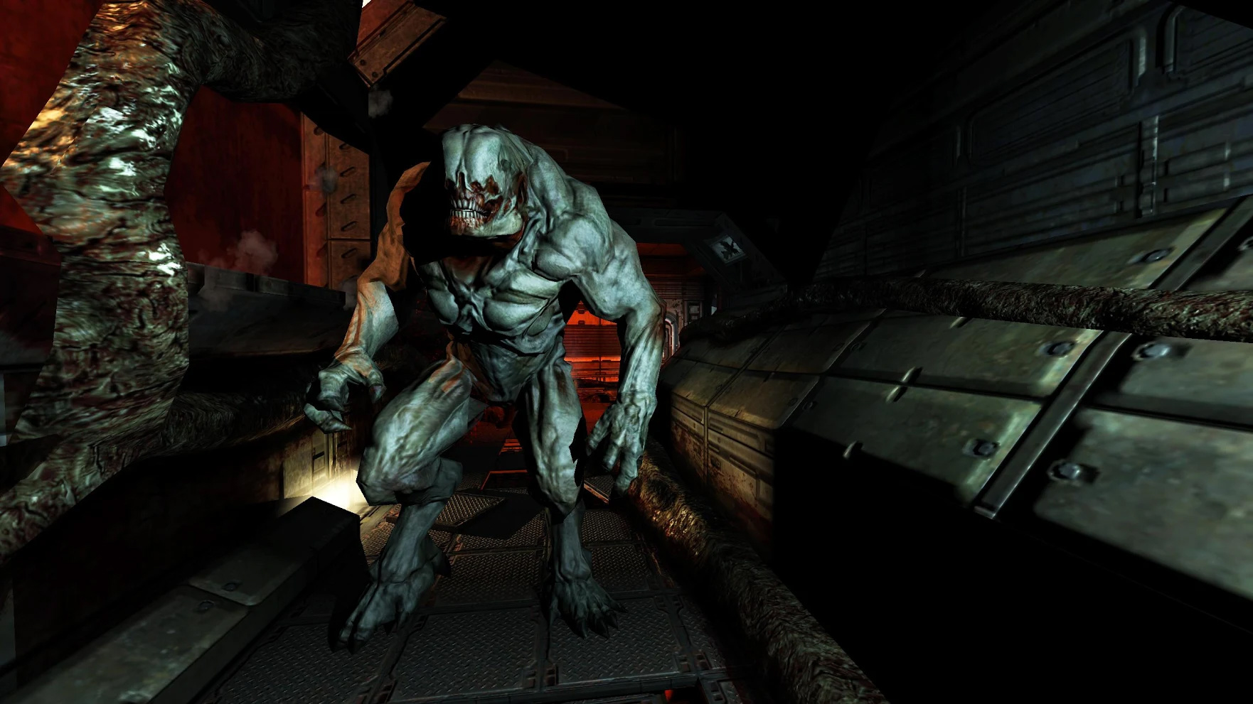 Doom 3的屏幕截图：Nvidia Shield的BFG版。