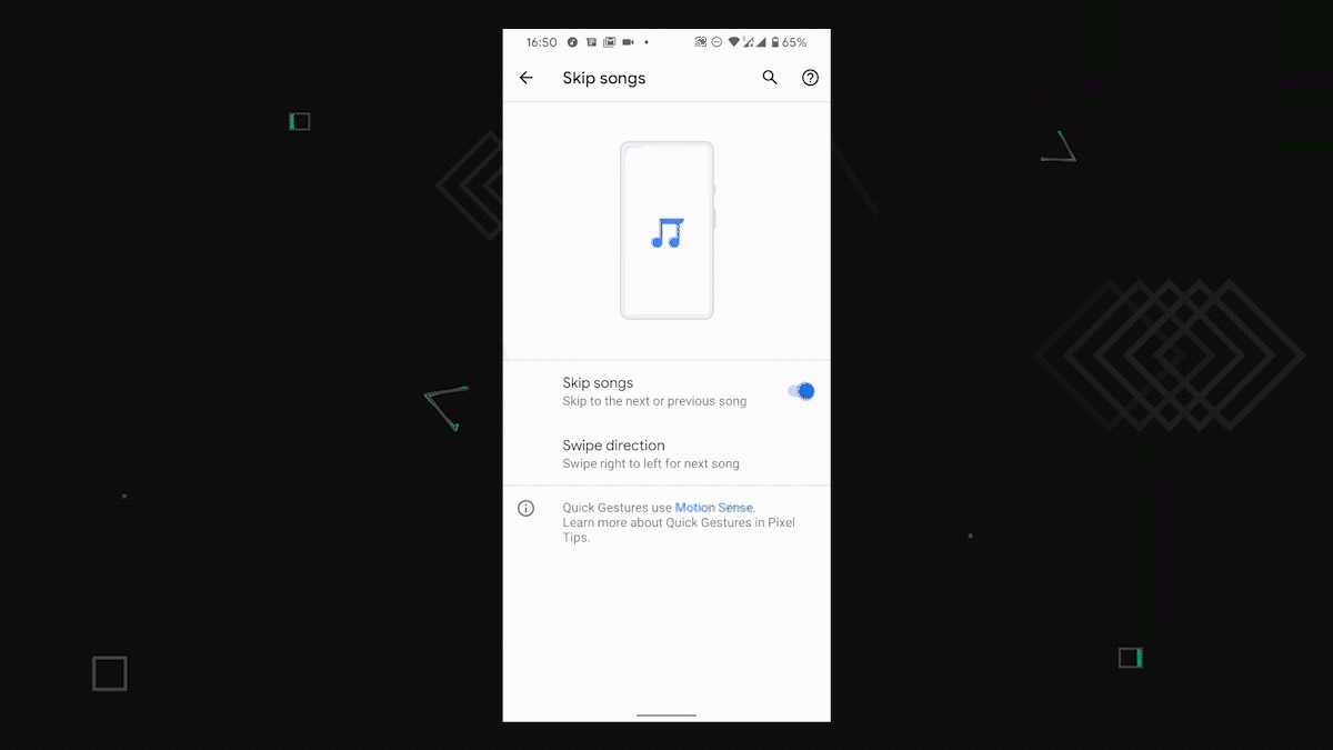 Google Pixel 4 Motion Sense Skip歌曲