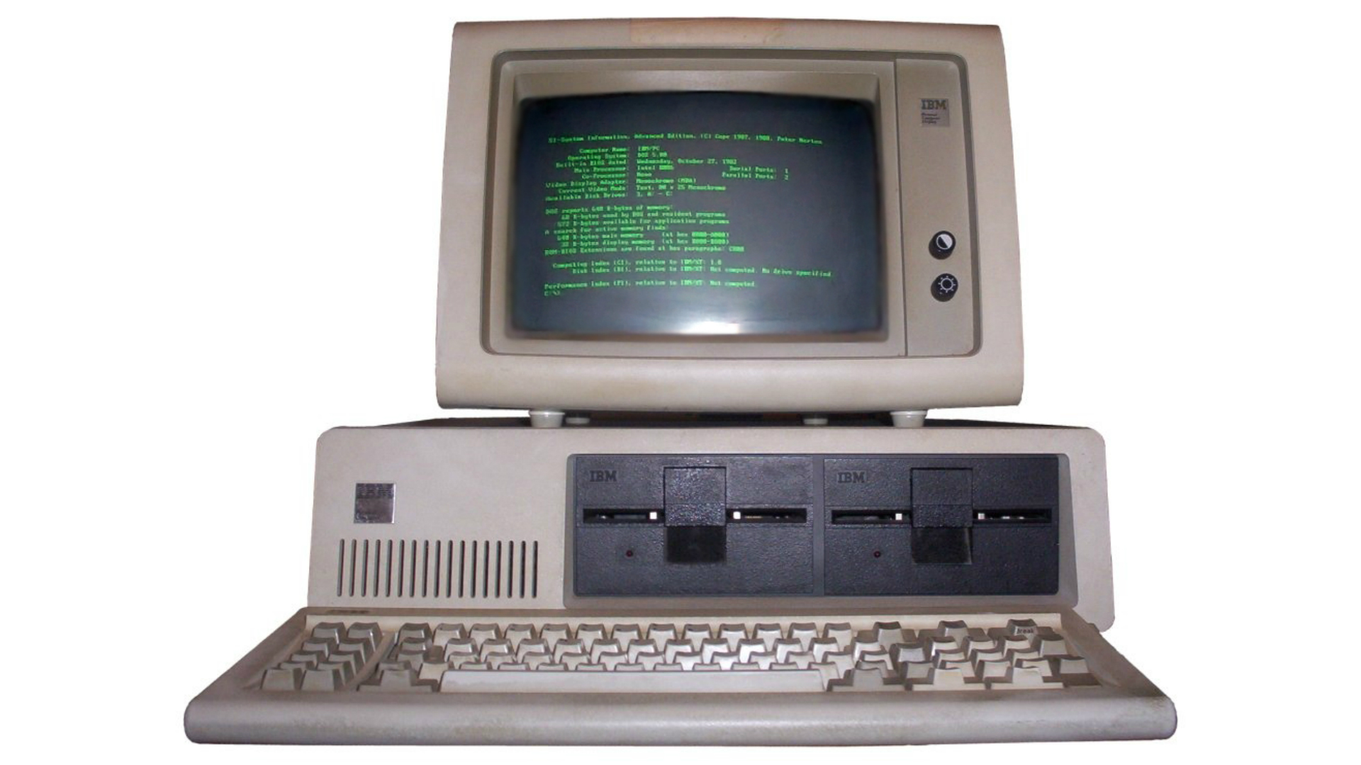 IBM PC 5150单色屏幕
