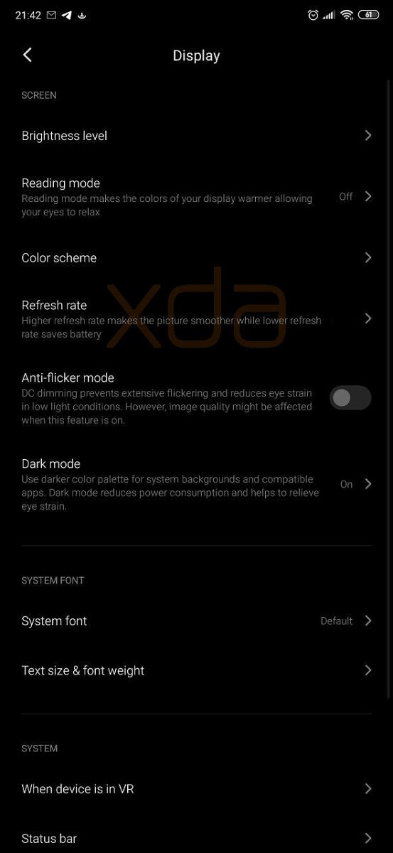 XDA Xiaomi Miui 11刷新率设置1