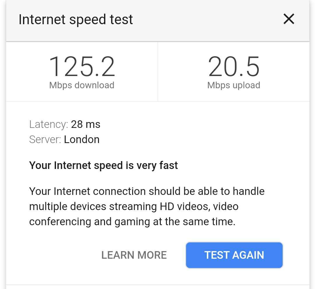 Google Nest WiFi点速度测试