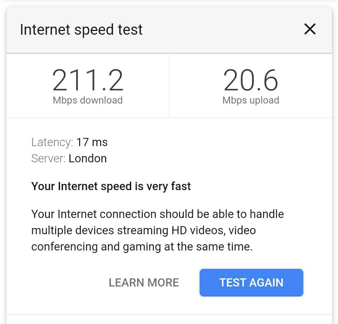 Google Nest WiFi速度测试