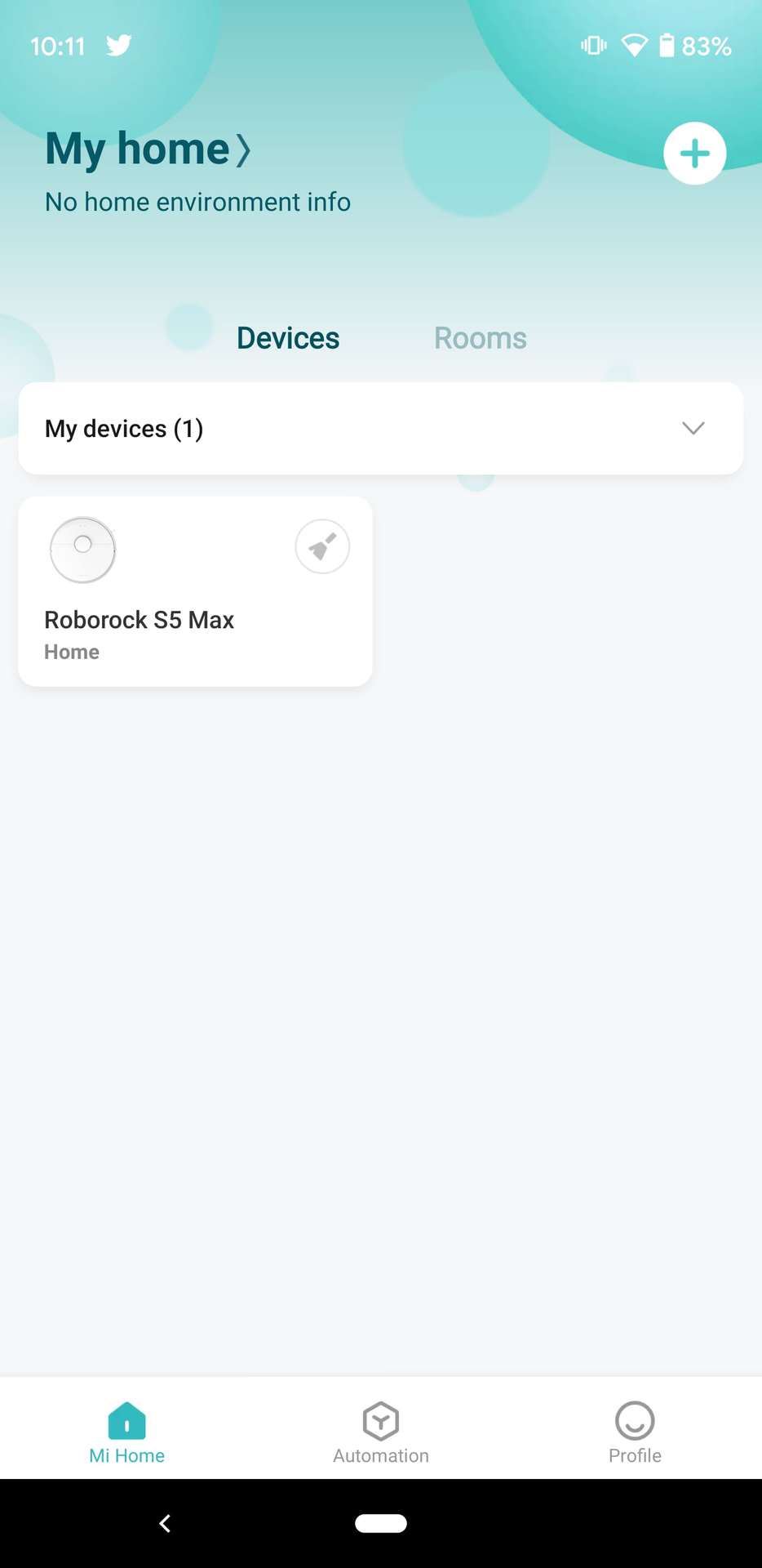 Roborock S5 Max Mi Home App主页