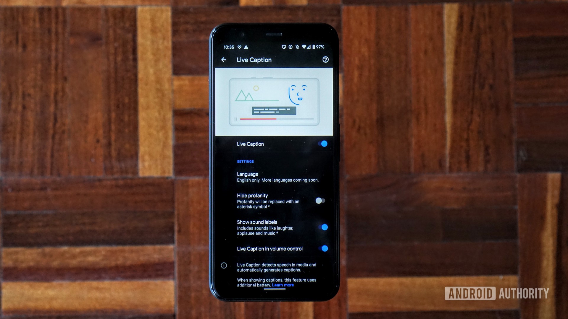 bob体育提现Android 10 Google Pixel 4上的Live标题功能4。