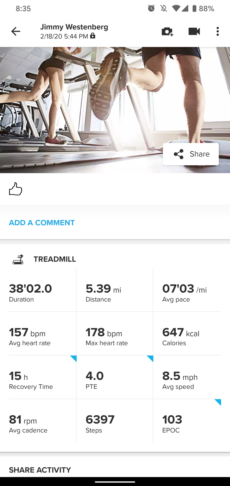 Suunto 7评论锻炼跑步机跑步Suunto App 1