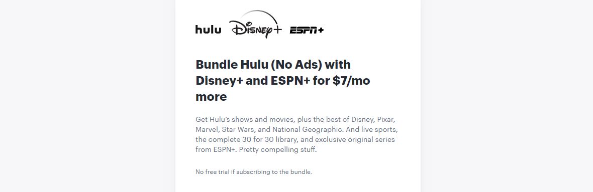 迪士尼加Hulu ESPN以及无广告捆绑包