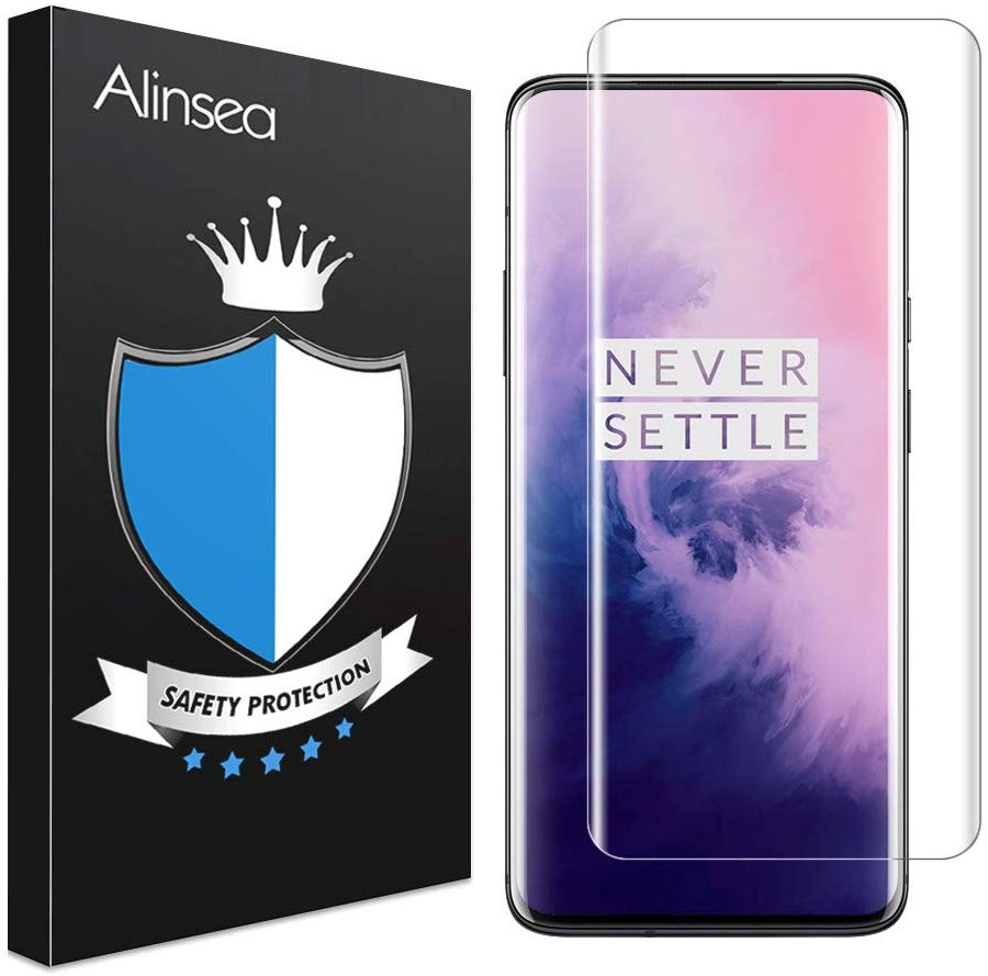 OnePlus 7 Pro和OnePlus 7T Pro的Alinsea钢化玻璃保护器