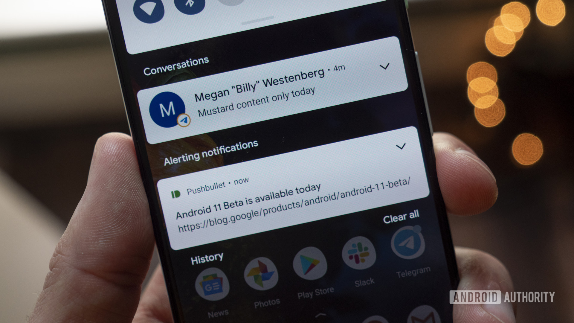 bob体育提现Android 11 Beta优先对话Telegram Pushbullet 1