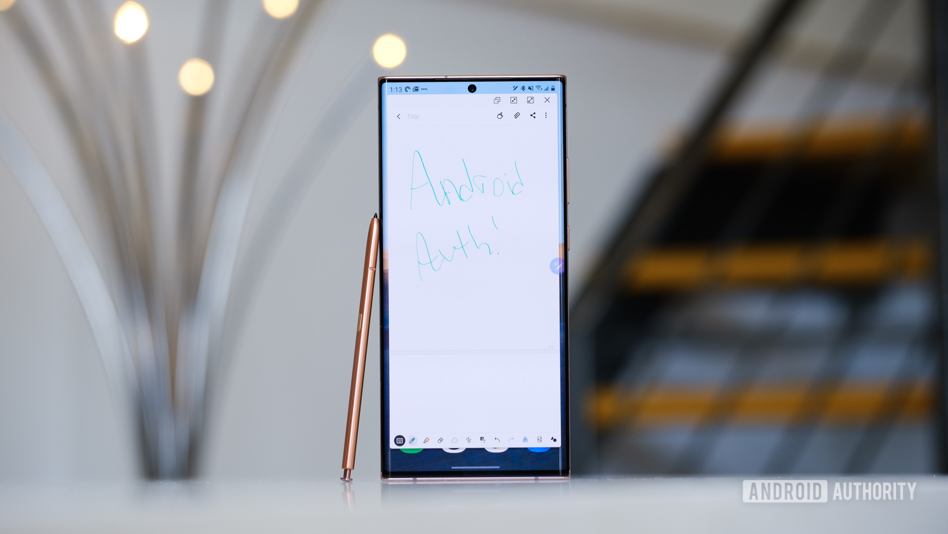 三星Galaxy Note 20 Ultra Notes App打开用笔