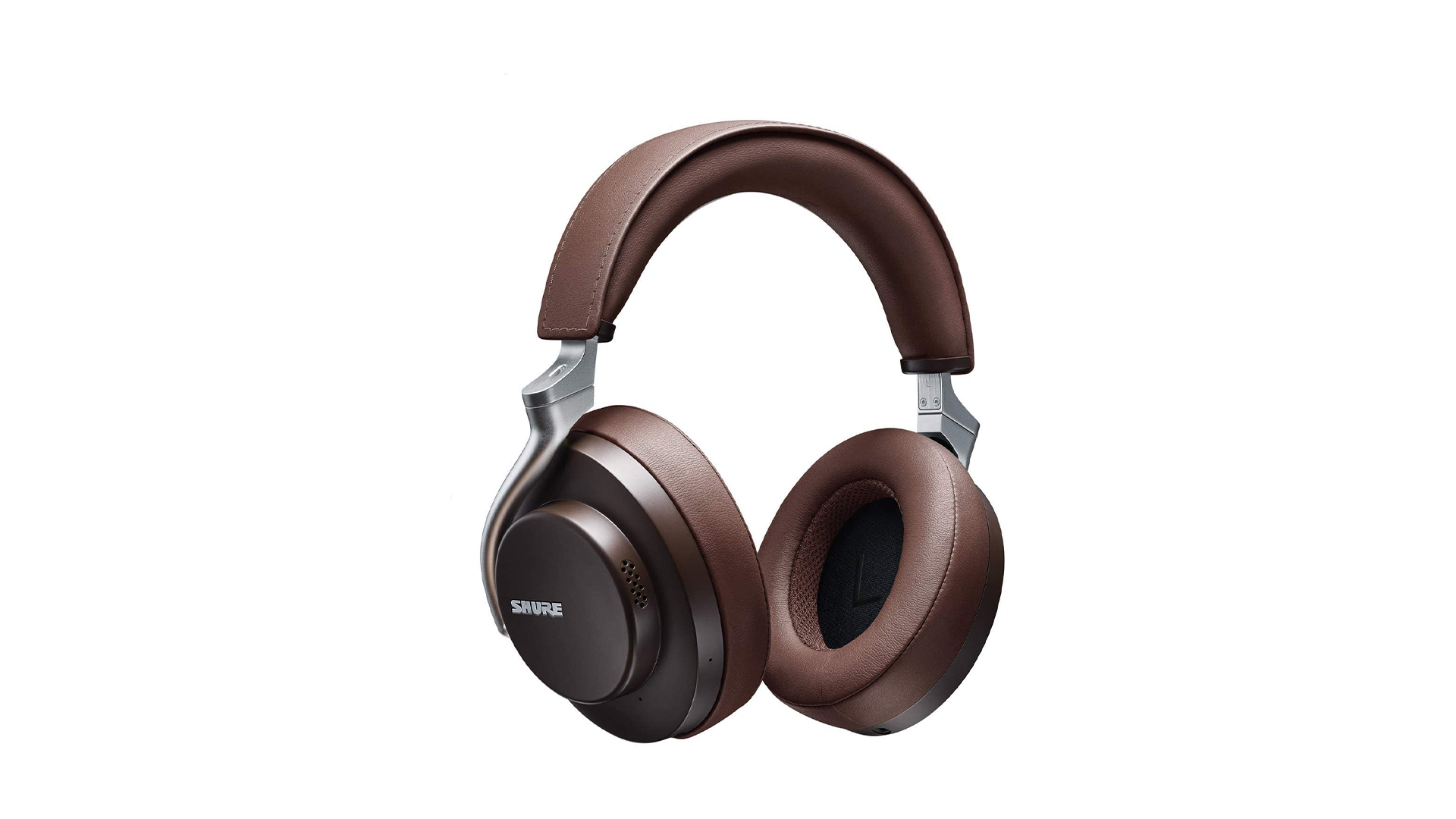 呈棕色的产品的产品渲染纸条的50噪声消除耳机。
