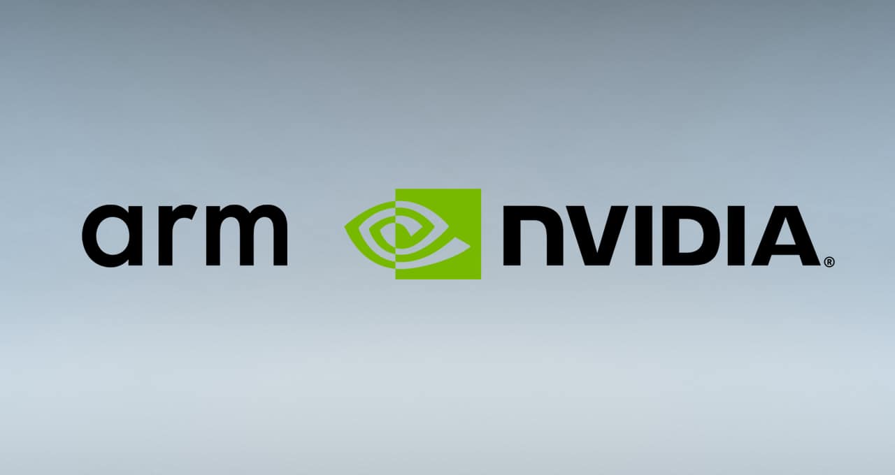Nvidia和Arm Company徽标