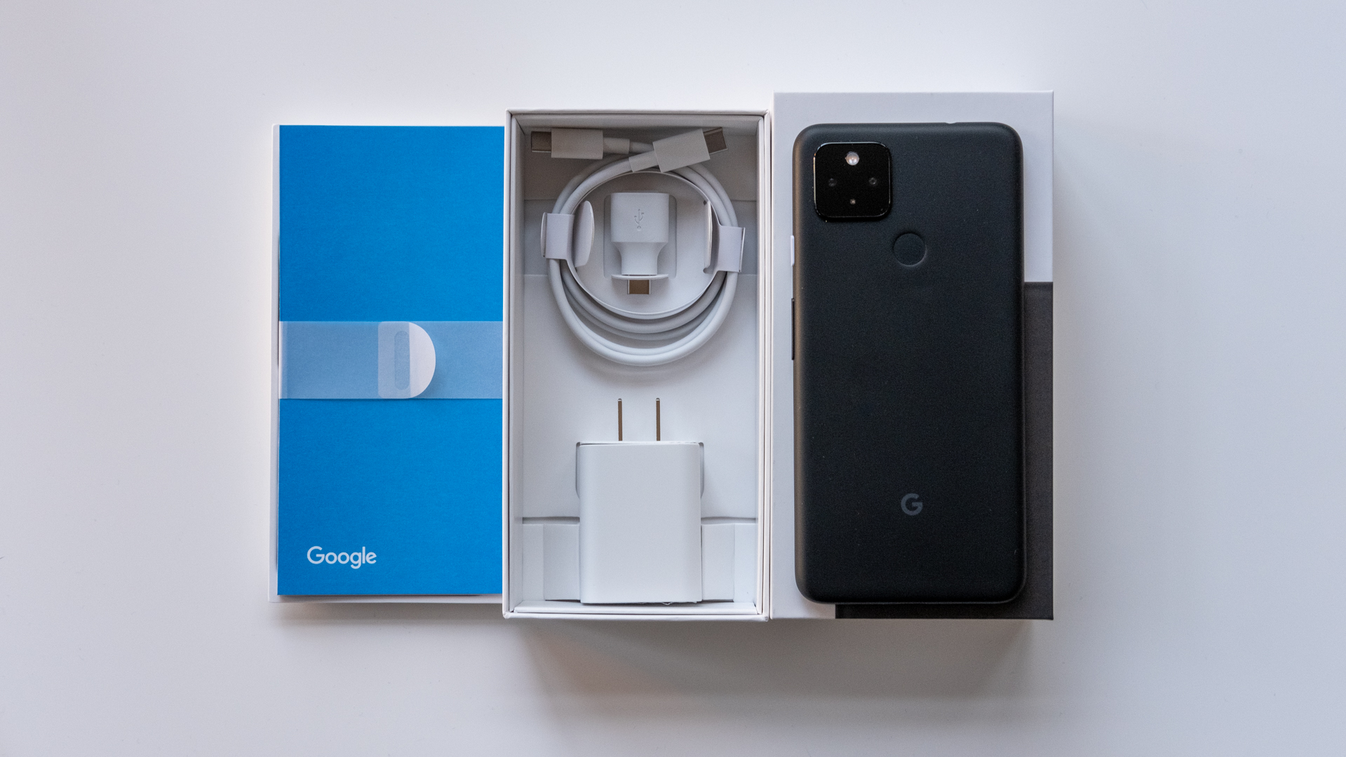 Google Pixel 4A 5G盒和配件