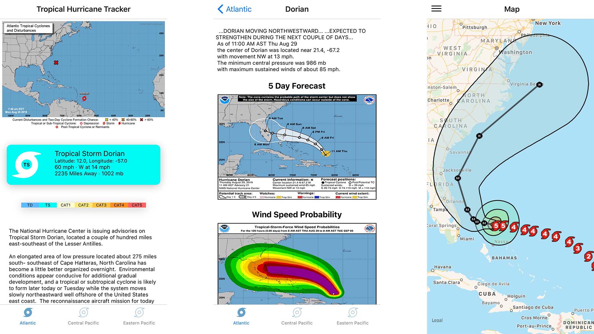 热带飓风追踪器屏幕截图2022