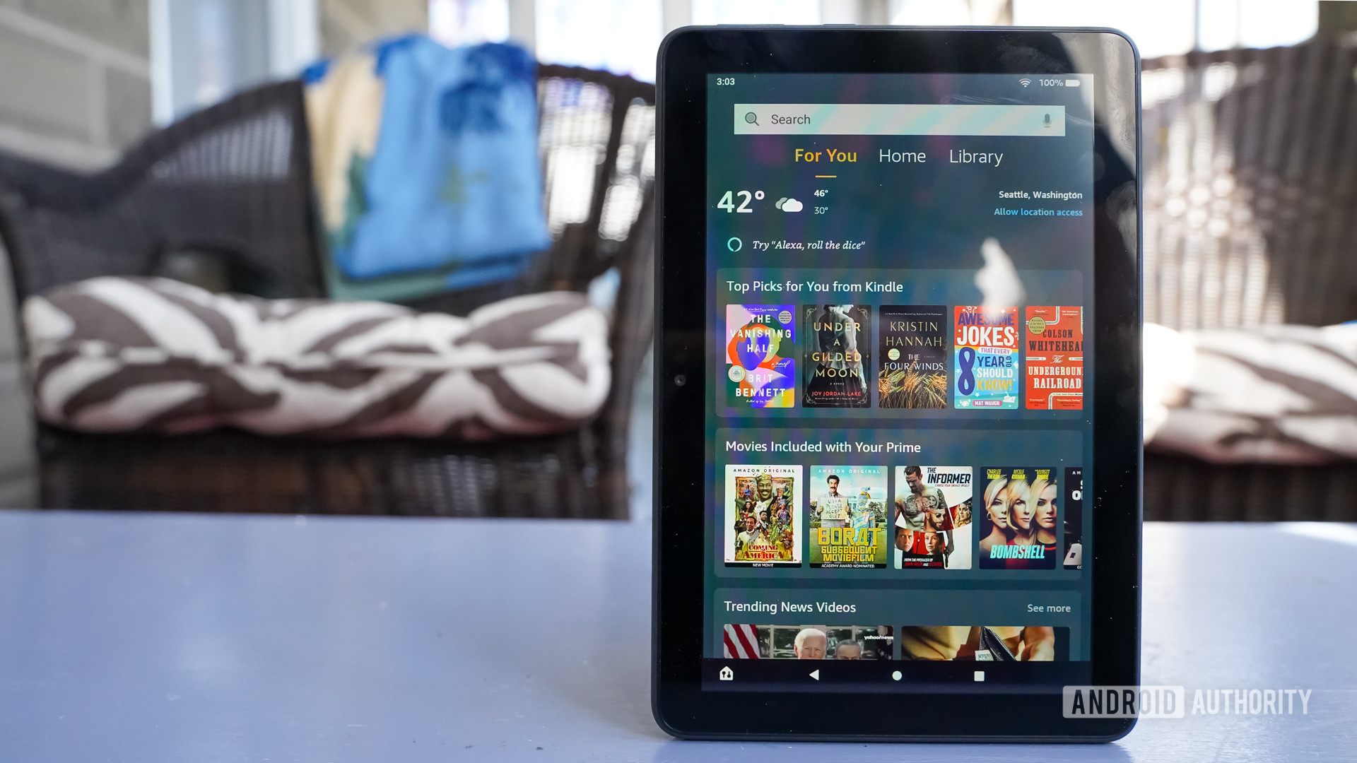 Amazon Fire 8 HD Plus带背景 - 最好的便宜Android平板电脑bob体育提现