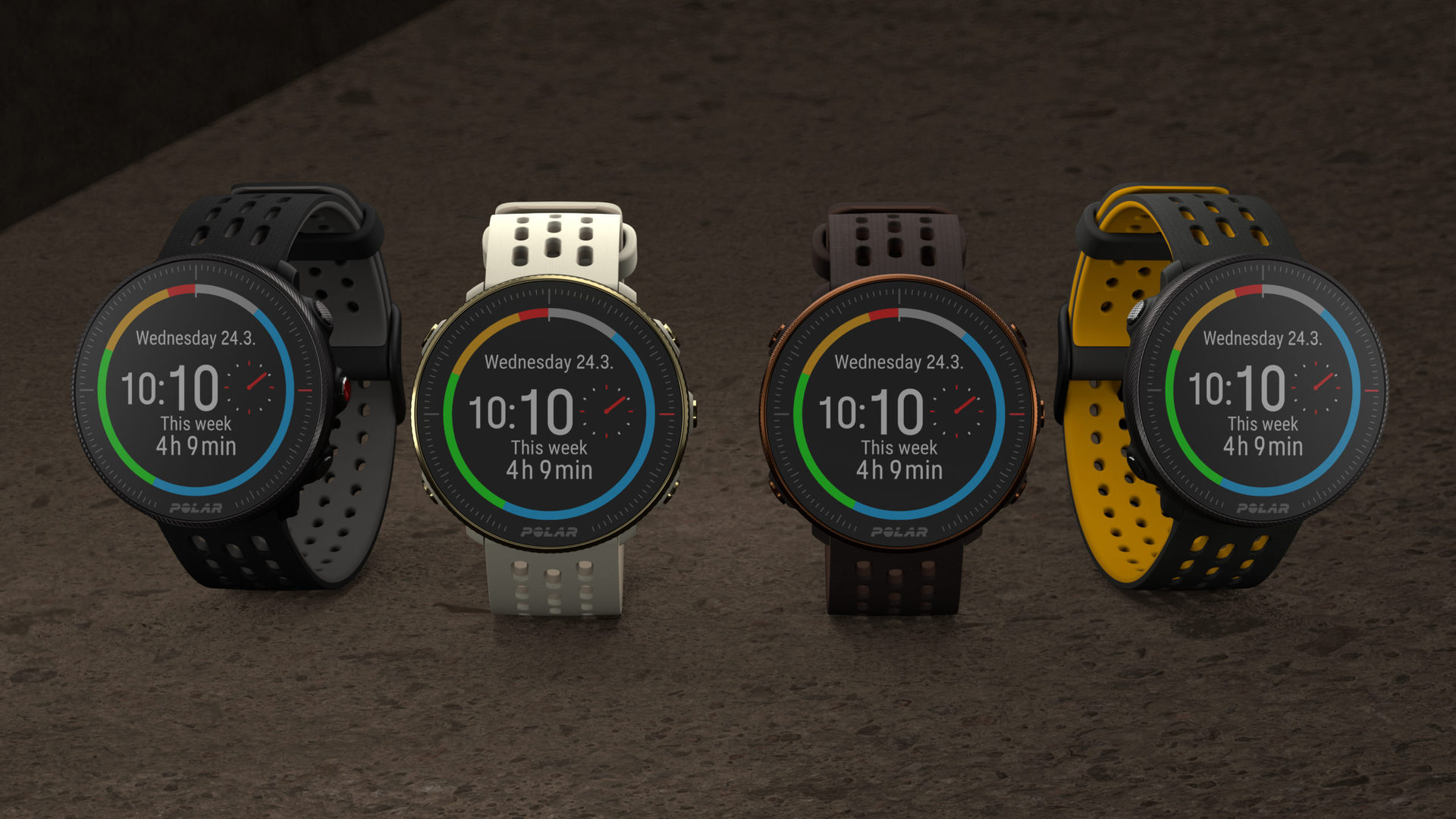 Polar Vantage M2系列有多种配色，代表了该公司最佳预算多运动智能手表。