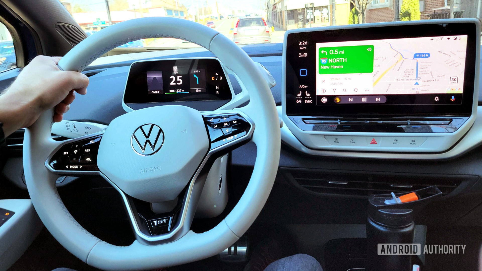 bob体育提现大众汽车ID中的Android Auto。4中央控制台与驱动程序控制台的互动