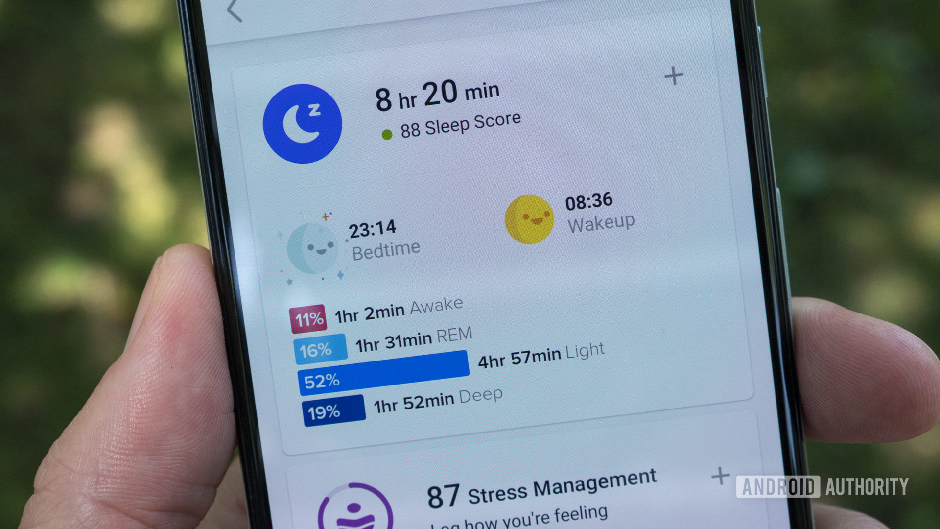 Fitbit Luxe评论Fitbit App App Sleep Stats分数