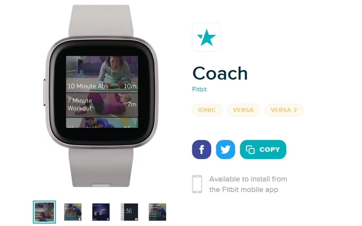 Fitbit Coach应用程序1