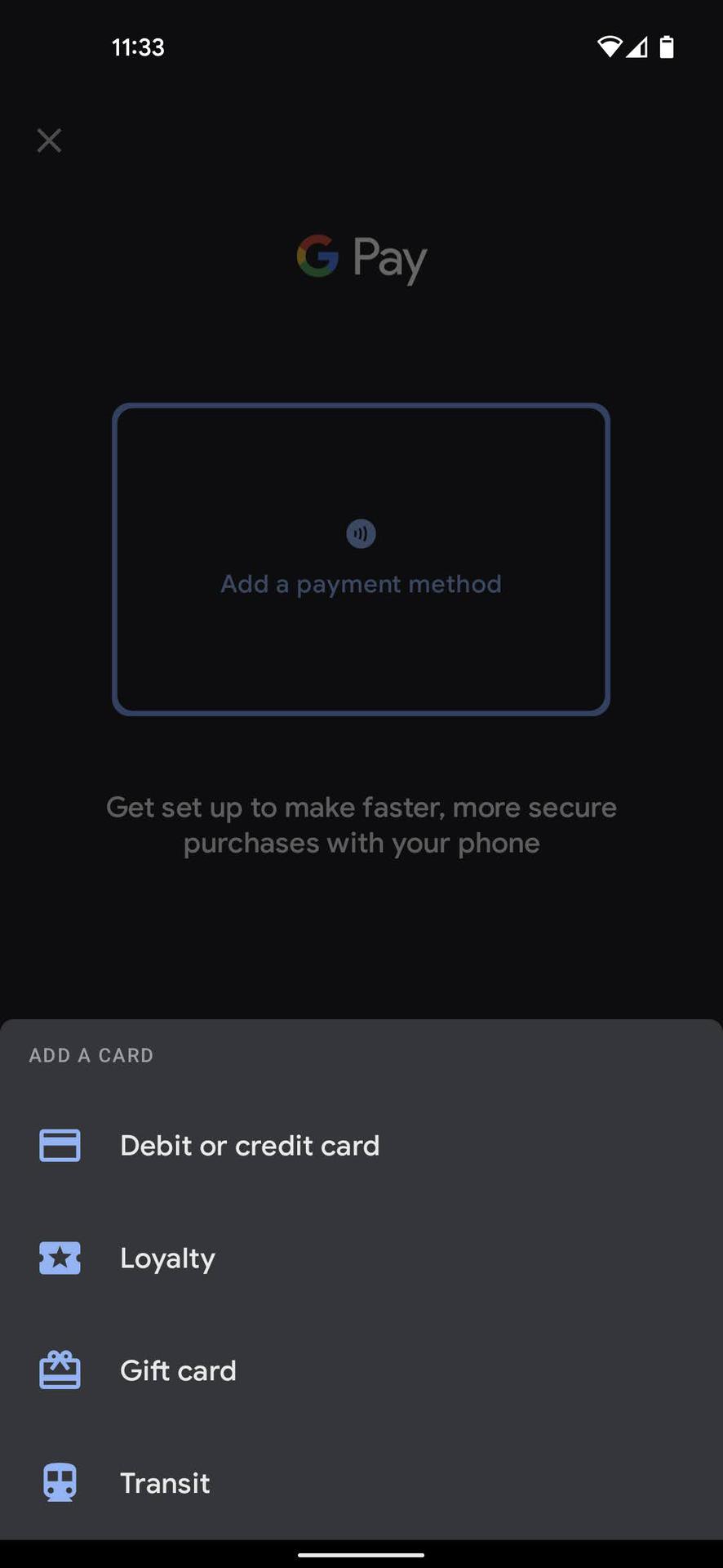 向Google Pay添加礼品卡的忠诚卡和过境卡3