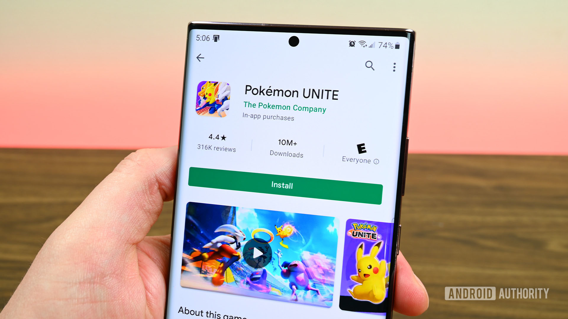 Google Play商店下载Pokemon Unite