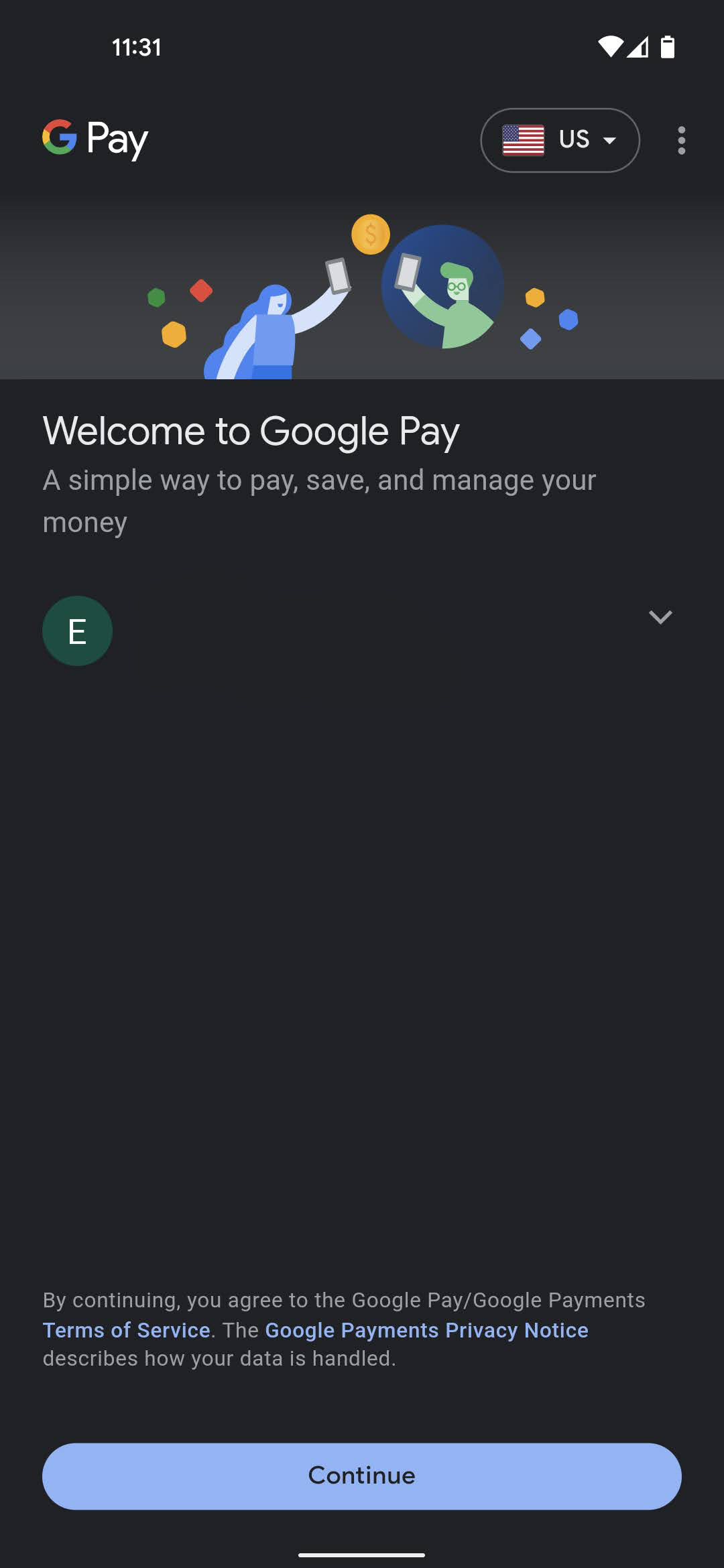 设置Google Pay 1