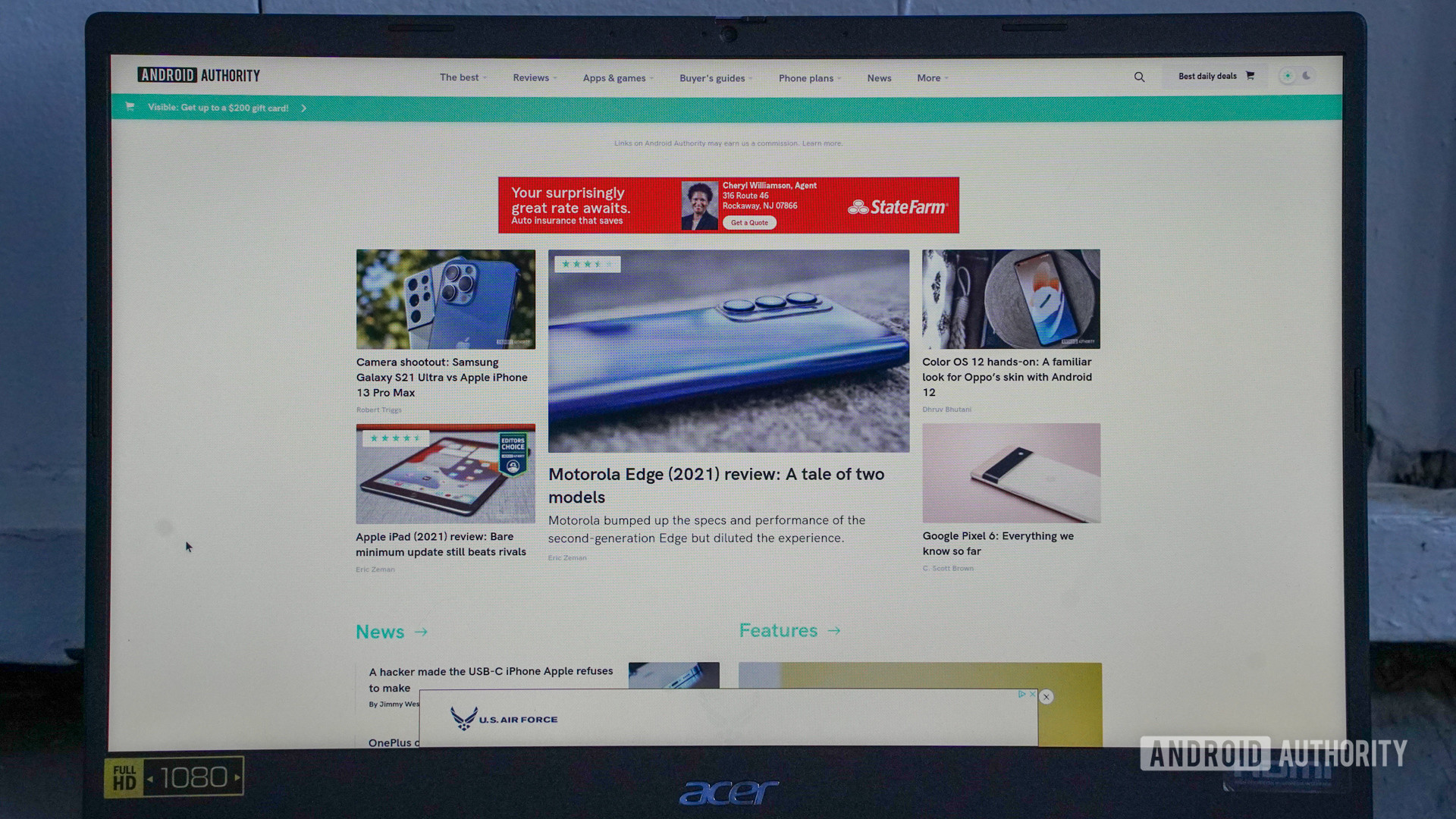 Acer Chromebook 515显示