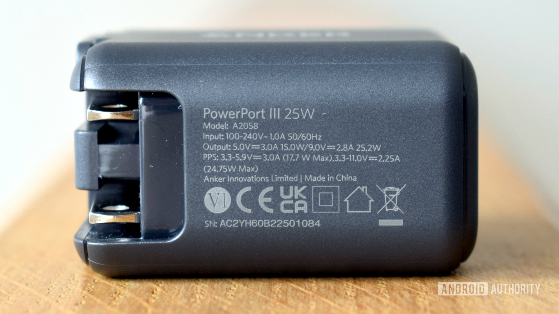 Anker PowerPort III 25W规格