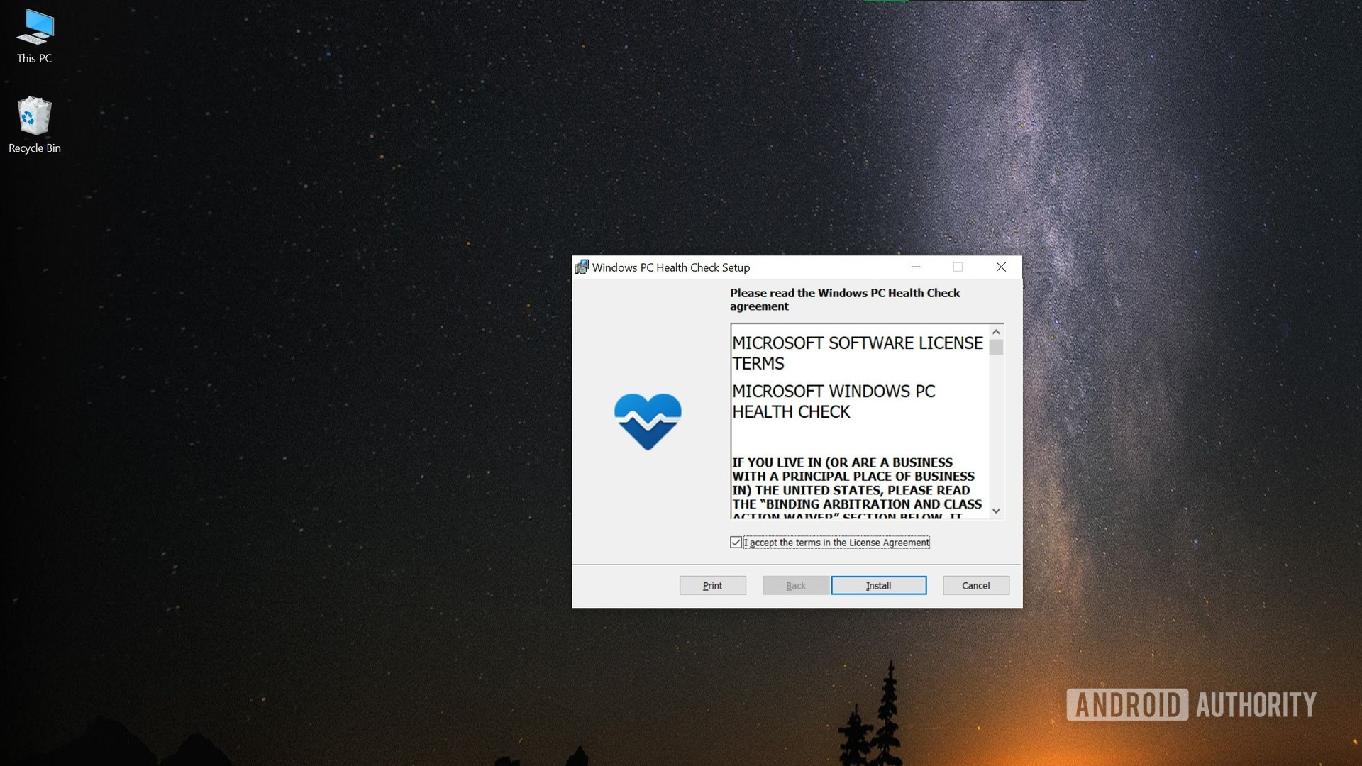 安装Windows 11 PC健康检查器应用程序