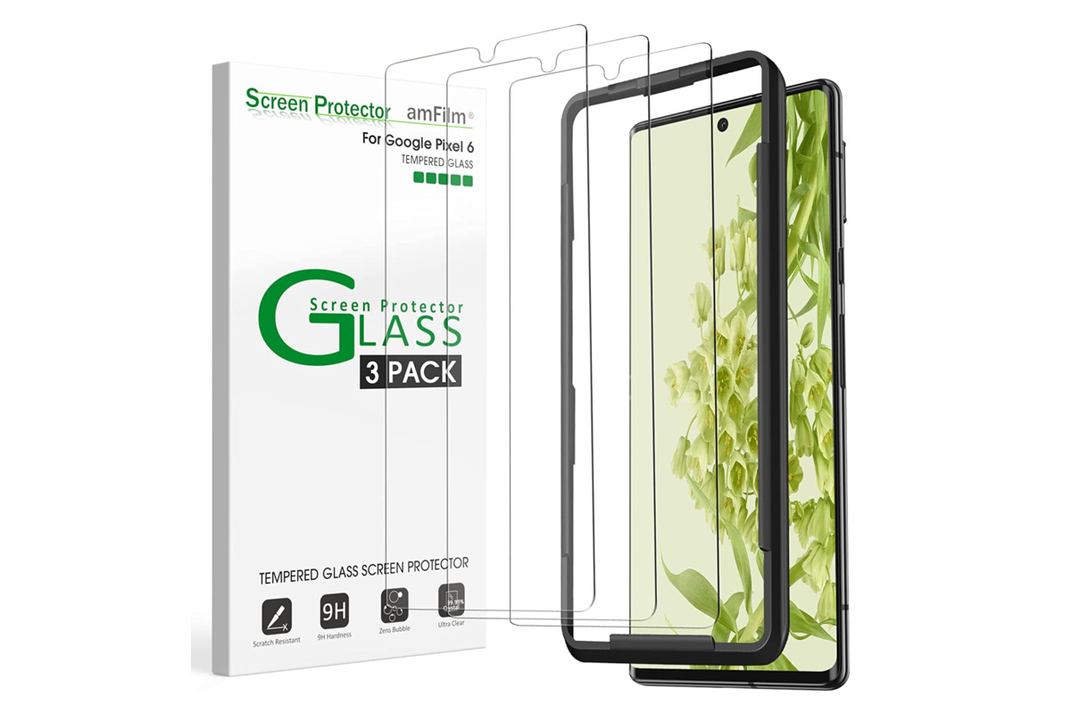 像素6屏幕保护剂AMFILM钢化玻璃
