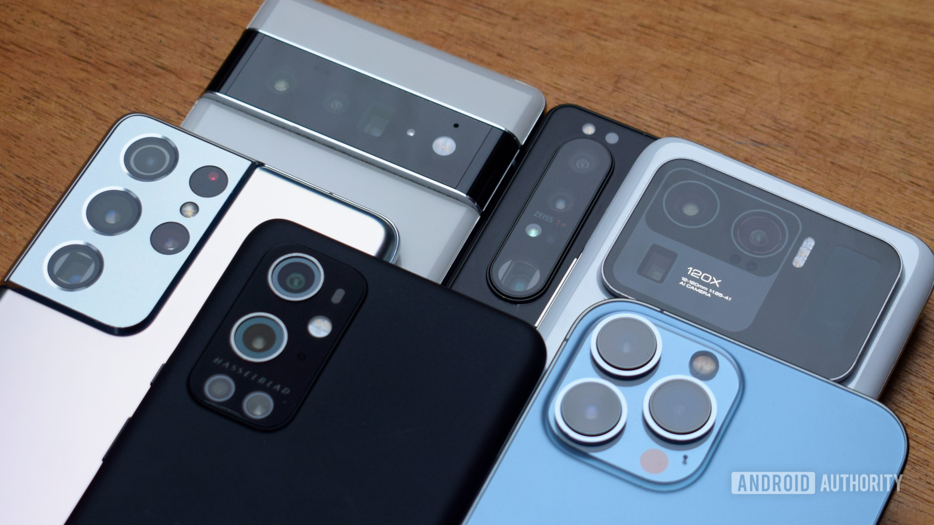 最佳智能手机相机2021混合 -  Apple iPhone Iphone 13 Pro Max，Google Pixel 6 Pro，Oneplus 9 Pro，Samsung Galaxy S21 Ultra，Sony Xperia 1 III，Xiaomi Mi 11 Ultra