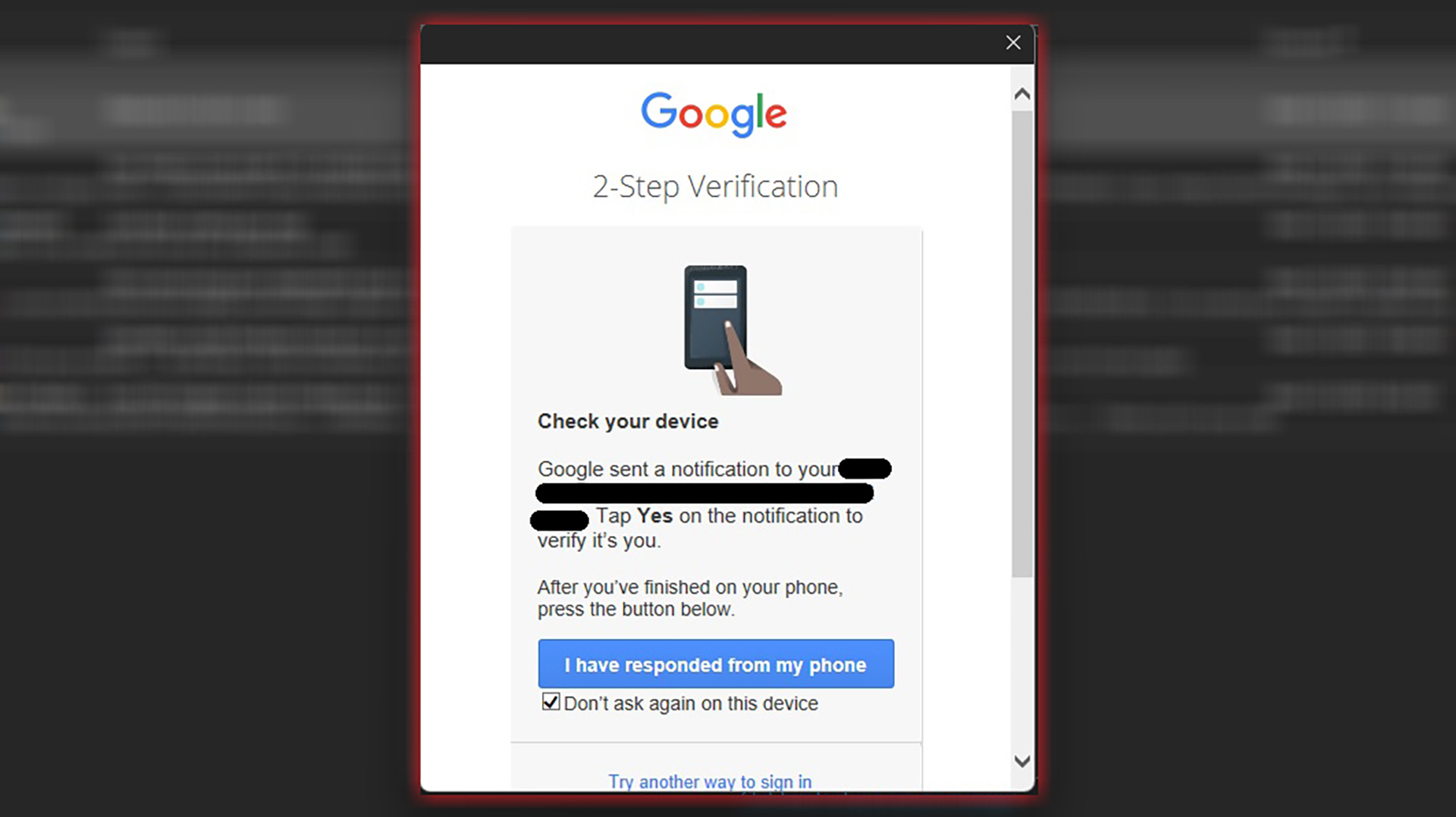 在Outlook两个因素身份验证中设置Gmail