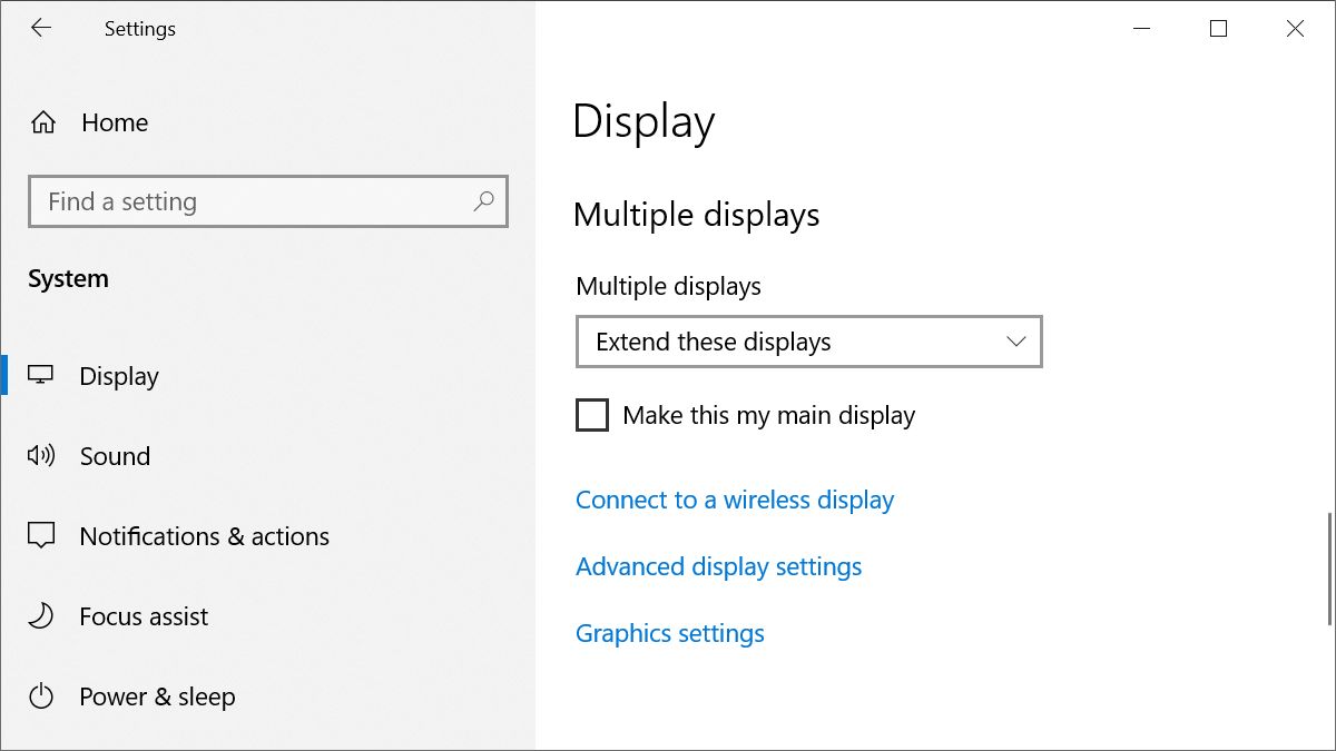 Windows 10多个显示设置