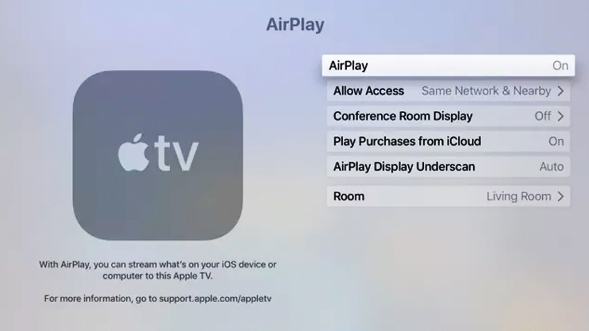 Apple TV上的播放设置
